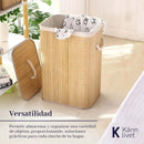 Canasto Cesto Ropa Sucia Bambu Plegable Asas Organizado