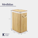 Canasto Cesto Ropa Sucia Bambu Plegable Asas Organizado