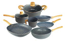 Bateria Cocina Ceramica Antiadherente Granito 9 Pz