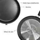 Sarten Doble 24 Cm Antiadherente CP-24 Tortilla Papa Color Negro