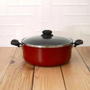 Set De Cocina Ollas + Sartén Antiadherente 4 Piezas Piamonte Color Rojo